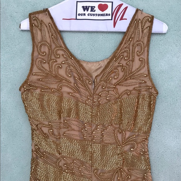 Custom Beaded Gown +Wide Kick-pleat - Picture 14 of 15